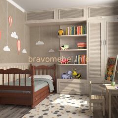 АЛЕНКА Кровать детская (орех) с 2 ящиками в Тарко-Сале - tarko-sale.mebel24.online | фото