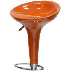 Барный стул Barneo N-100 Bomba оранжевый глянец в Тарко-Сале - tarko-sale.mebel24.online | фото 2