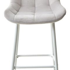 Барный стул ХОФМАН, цвет H-09 Светло-серый, велюр / белый каркас М-City в Тарко-Сале - tarko-sale.mebel24.online | фото 6