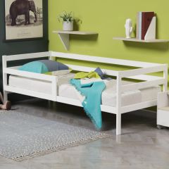 Детская кровать из массива березы Соня-3 (Белый/Лак) в Тарко-Сале - tarko-sale.mebel24.online | фото
