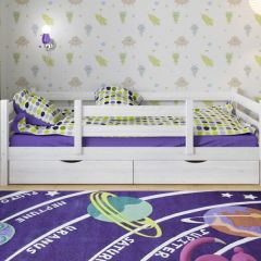 Детская кровать из массива березы Соня-5 (Белый/Лак) в Тарко-Сале - tarko-sale.mebel24.online | фото