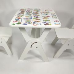 Детский растущий стол-парта и два стула Я САМ "Умка-Дуо" (Алфавит) в Тарко-Сале - tarko-sale.mebel24.online | фото