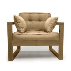 Диван одноместный DEmoku Д-1 (Беж/Холодный серый) в Тарко-Сале - tarko-sale.mebel24.online | фото