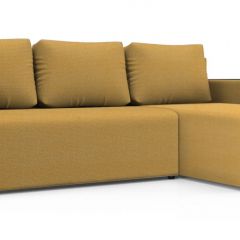 Диван угловой Алиса 3 Shaggy MUSTARD - TEOS BLACK в Тарко-Сале - tarko-sale.mebel24.online | фото