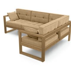 Диван угловой Д-4 Правый (Беж/Холодный серый) в Тарко-Сале - tarko-sale.mebel24.online | фото 2