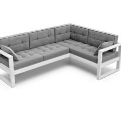 Диван угловой Д-4 Правый (Серебристо-серый/Белый) в Тарко-Сале - tarko-sale.mebel24.online | фото