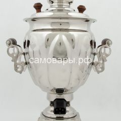 Электрический самовар на 3 литра из латуни никелированный формы "Желудь" в наборе №1 с защитой от выкипания в Тарко-Сале - tarko-sale.mebel24.online | фото 8