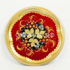 Электрический самовар "Рюмка" 3 литра в наборе №1 с росписью "Хохлома на красном" в Тарко-Сале - tarko-sale.mebel24.online | фото 3