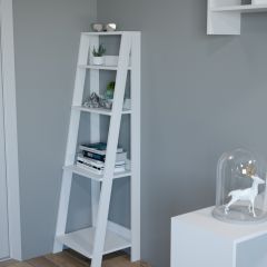 Этажерка лофт (белый) в Тарко-Сале - tarko-sale.mebel24.online | фото 2