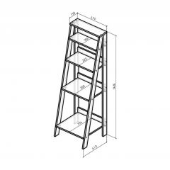 Этажерка лофт (белый) в Тарко-Сале - tarko-sale.mebel24.online | фото 3