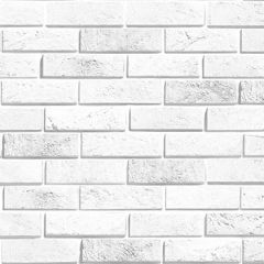 Фартук Кирпич гранж (выбеленый) CPL пластик МДФ 6 мм в Тарко-Сале - tarko-sale.mebel24.online | фото