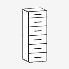Фиеста №15 Комод с 6ю ящ (Венге/Белый глянец) в Тарко-Сале - tarko-sale.mebel24.online | фото