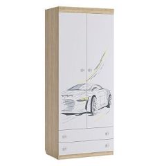 ФОРСАЖ Детский гарнитур (модульный) (дуб сонома/белый) в Тарко-Сале - tarko-sale.mebel24.online | фото 10