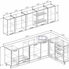 Кухонный гарнитур угловой Графика 2600х1600 (Стол. 26мм) в Тарко-Сале - tarko-sale.mebel24.online | фото 2