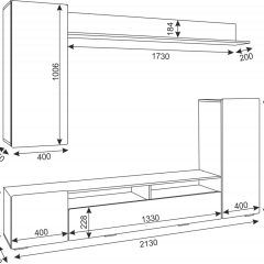 Гостиная Альфа (Белый/Белый глянец) в Тарко-Сале - tarko-sale.mebel24.online | фото 4
