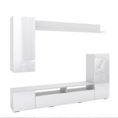 Гостиная Альфа (Белый/Белый глянец) в Тарко-Сале - tarko-sale.mebel24.online | фото 3