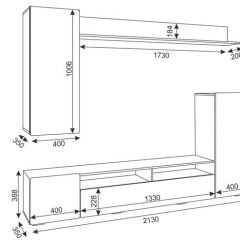 Гостиная Альфа (Дуб крафт золотой/Белый глянец) в Тарко-Сале - tarko-sale.mebel24.online | фото 2