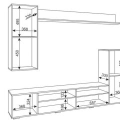 Гостиная Альфа (Дуб крафт золотой/Графит софт) в Тарко-Сале - tarko-sale.mebel24.online | фото 3