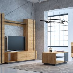 Гостиная Арчи (Дуб Золотой/Камень Темный) в Тарко-Сале - tarko-sale.mebel24.online | фото 2