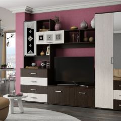 Гостиная Белла (модульная) венге/ясень белый в Тарко-Сале - tarko-sale.mebel24.online | фото 9