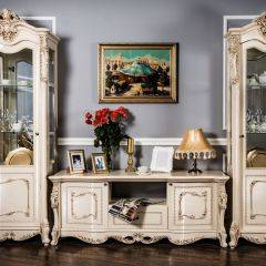 Гостиная Джоконда (крем глянец) 1+ТВ+1 в Тарко-Сале - tarko-sale.mebel24.online | фото