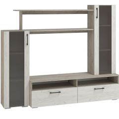 Гостиная Эмма МИНИ (Дуб Крафт серый/белый) в Тарко-Сале - tarko-sale.mebel24.online | фото