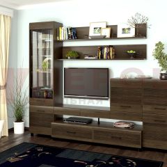 Гостиная Камелия Композиция 5 (Гикори Джексон темный) в Тарко-Сале - tarko-sale.mebel24.online | фото