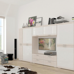 Гостиная ЛОТОС (модульная) Бодега белая в Тарко-Сале - tarko-sale.mebel24.online | фото 3