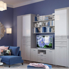Гостиная ЛОТОС (модульная) Бодега белая в Тарко-Сале - tarko-sale.mebel24.online | фото 7