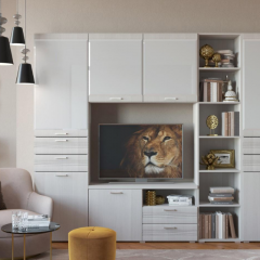 Гостиная ЛОТОС (модульная) Бодега белая в Тарко-Сале - tarko-sale.mebel24.online | фото 10