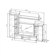 Гостиная МГС 5 (Цемент светлый/Белый) в Тарко-Сале - tarko-sale.mebel24.online | фото 3