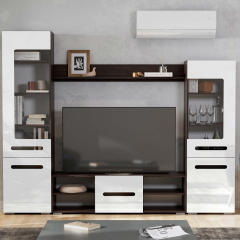Гостиная МГС 6 Исполнение 1 (Венге/Белый глянец) в Тарко-Сале - tarko-sale.mebel24.online | фото