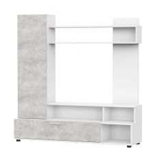Гостиная МГС 9 (Белый/Цемент светлый) в Тарко-Сале - tarko-sale.mebel24.online | фото 2