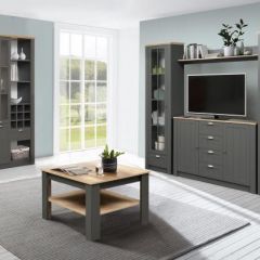 Гостиная Прованс (модульная) Диамант серый в Тарко-Сале - tarko-sale.mebel24.online | фото
