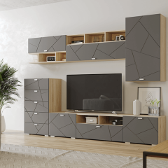 Гостиная Скайлайн (Дуб сонома/графит) в Тарко-Сале - tarko-sale.mebel24.online | фото