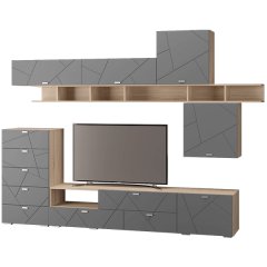 Гостиная Скайлайн (Дуб сонома/графит) в Тарко-Сале - tarko-sale.mebel24.online | фото 4