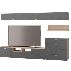 Гостиная Скайлайн (Дуб сонома/графит) в Тарко-Сале - tarko-sale.mebel24.online | фото 7