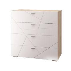 Гостиная Скайлайн (модульная) Дуб сонома/белый в Тарко-Сале - tarko-sale.mebel24.online | фото 3