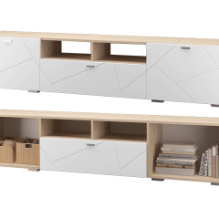 Гостиная Скайлайн (модульная) Дуб сонома/белый в Тарко-Сале - tarko-sale.mebel24.online | фото 10