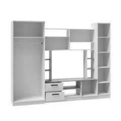 Гостиная СОЛО ЛДСП Белый /ЛДСП Дуб крафт золотой в Тарко-Сале - tarko-sale.mebel24.online | фото 2