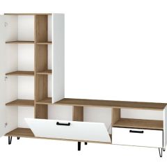 Гостиная Трикс (Дуб крафт золотой/Белый текстурный) в Тарко-Сале - tarko-sale.mebel24.online | фото 2