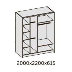 ИННЭС-5 Шкаф-купе 2-х дв. 2000 (2дв. Ф4 - венге вставка зеркало) в Тарко-Сале - tarko-sale.mebel24.online | фото 2