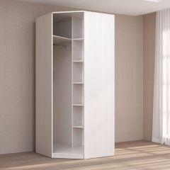 Кэт-4 Шкаф угловой (1 дв зерк) (МДФ Бодега белая) в Тарко-Сале - tarko-sale.mebel24.online | фото 2