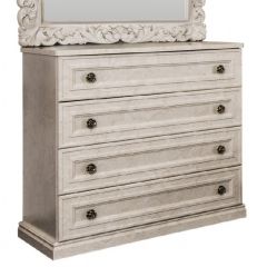 Комод 4 ящика Афина + Зеркало ППУ Афина (крем корень) в Тарко-Сале - tarko-sale.mebel24.online | фото 4