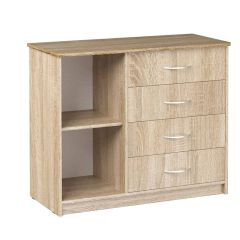 Комод Фиеста (Дуб сонома светлый) Эко в Тарко-Сале - tarko-sale.mebel24.online | фото 2