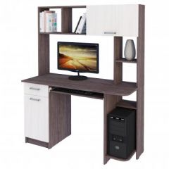 Компьютерный стол №14 (Анкор белый/Анкор темный) в Тарко-Сале - tarko-sale.mebel24.online | фото 2