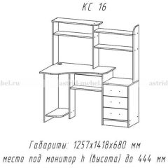 Компьютерный стол №16 (Анкор темныйанкор темный) в Тарко-Сале - tarko-sale.mebel24.online | фото