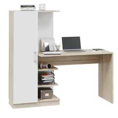 Стол компьютерный Софт (УНИ) Дуб Сонома/Белый в Тарко-Сале - tarko-sale.mebel24.online | фото