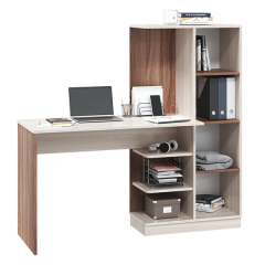 Стол компьютерный Софт (УНИ) Ясень темный/светлый в Тарко-Сале - tarko-sale.mebel24.online | фото 3
