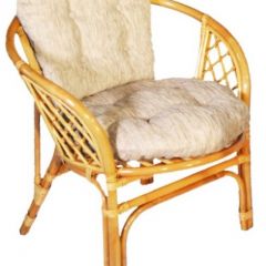 Кресло Багама, подушки светлые обычные шенил (Мёд) в Тарко-Сале - tarko-sale.mebel24.online | фото 1